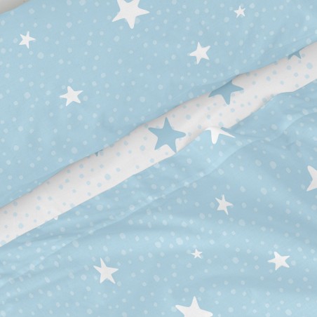 Juego de Sábanas HappyFriday Basic Kids Little star Azul Cama de 80/9