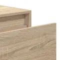 Table de chevet murale avec lumières LED chêne sonoma