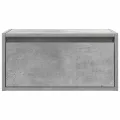 Table de chevet murale avec lumières LED gris béton