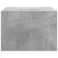 Table de chevet murale avec lumières LED gris béton