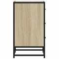 Table de chevet chêne sonoma 40x34,5x60cm bois ingénierie métal