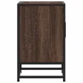 Table de chevet chêne marron 40x31x50cm bois d'ingénierie métal