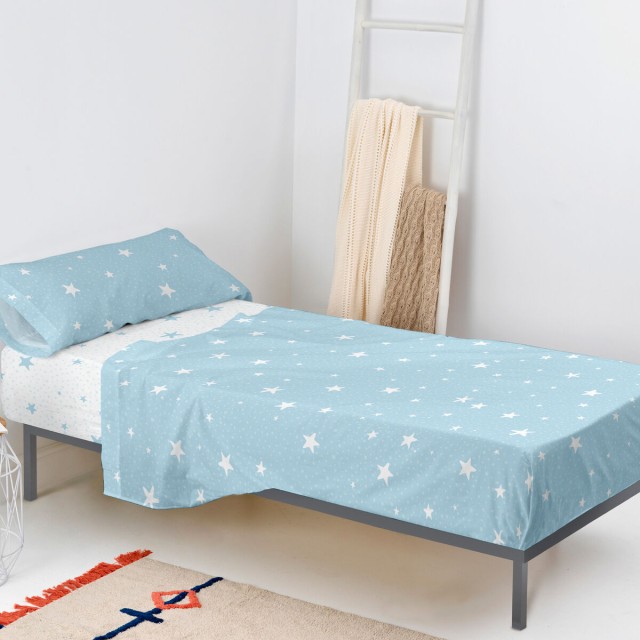 Set beddengoed HappyFriday Basic Kids Little star Blauw Bed van 105 2
