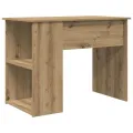 Bureau chêne artisanal 100x55x75 cm bois d'ingénierie