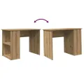 Bureau chêne artisanal 100x55x75 cm bois d'ingénierie