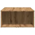 Table basse chêne artisanal 90x67x33 cm bois d'ingénierie
