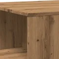 Table basse chêne artisanal 90x67x33 cm bois d'ingénierie