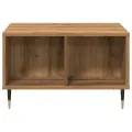 Table basse chêne artisanal 60x50x36,5 cm bois d'ingénierie