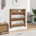 Armoire à chaussures murale chêne artisanal bois d'ingénierie