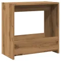 Table d'appoint chêne artisanal 50x26x50 cm bois d'ingénierie