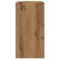 Table d'appoint chêne artisanal 50x26x50 cm bois d'ingénierie