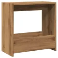 Table d'appoint chêne artisanal 50x26x50 cm bois d'ingénierie