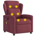 Fauteuil de massage inclinable Rouge bordeaux Tissu