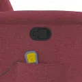 Fauteuil de massage inclinable Rouge bordeaux Tissu