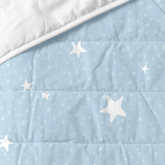 Sprei HappyFriday BASIC KIDS Blauw 100 x 130 cm Wieg voor baby's