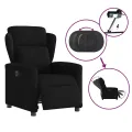 Fauteuil inclinable électrique Noir Tissu