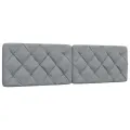 Coussin de tête de lit gris clair 180 cm tissu