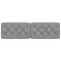 Coussin de tête de lit gris clair 180 cm tissu