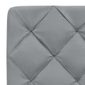 Coussin de tête de lit gris clair 180 cm tissu