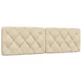 Coussin de tête de lit crème 160 cm tissu