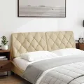 Coussin de tête de lit crème 160 cm tissu