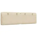 Coussin de tête de lit crème 160 cm tissu