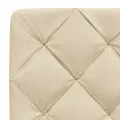 Coussin de tête de lit crème 160 cm tissu