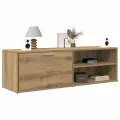Meuble TV chêne artisanal 120x34x37 cm bois d'ingénierie