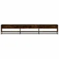 Meuble TV chêne fumé 270x40x46 cm bois d'ingénierie