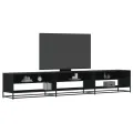 Meuble TV noir 270x40x46 cm bois d'ingénierie