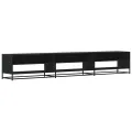 Meuble TV noir 270x40x46 cm bois d'ingénierie