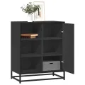 Buffet noir 62x35x76 cm bois d'ingénierie