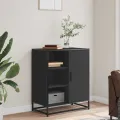Buffet noir 62x35x76 cm bois d'ingénierie