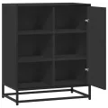 Buffet noir 62x35x76 cm bois d'ingénierie