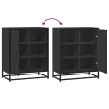 Buffet noir 62x35x76 cm bois d'ingénierie
