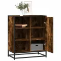 Buffet chêne fumé 62x35x76 cm bois d'ingénierie