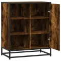 Buffet chêne fumé 62x35x76 cm bois d'ingénierie