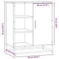 Buffet chêne fumé 62x35x76 cm bois d'ingénierie