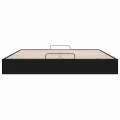  Cadre de lit ottoman avec matelas noir 180x200 cm velours