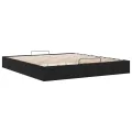  Cadre de lit ottoman avec matelas noir 180x200 cm velours