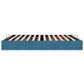  Cadre de lit ottoman sans matelas bleu foncé 180x200 cm velours