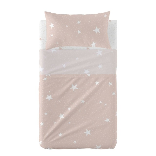 Set beddengoed HappyFriday Basic Kids Little star Roze Wieg voor baby'
