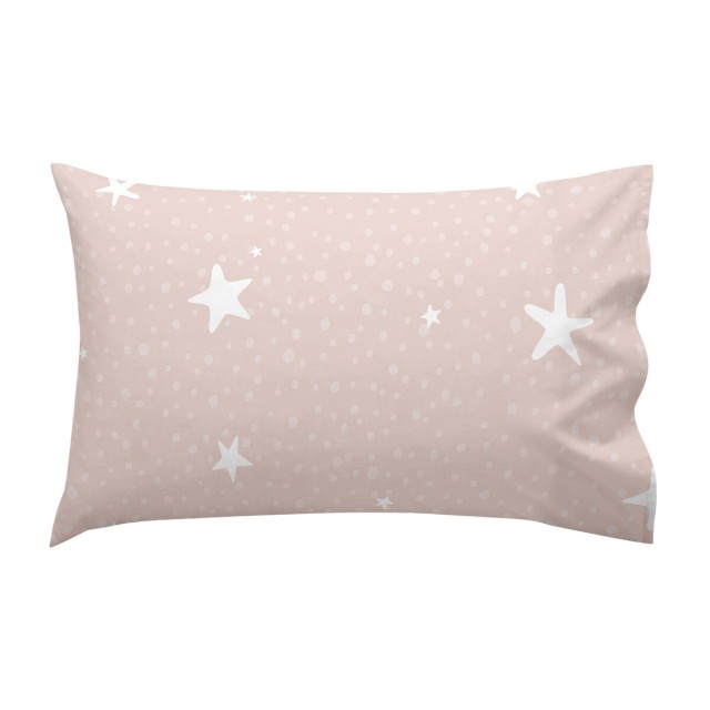 Jeu de draps HappyFriday Basic Kids Little star Rose Lit de bébé 2 P
