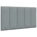 Coussin de tête de lit gris clair 80 cm tissu