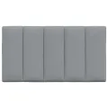 Coussin de tête de lit gris clair 80 cm tissu