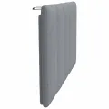 Coussin de tête de lit gris clair 80 cm tissu