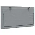 Coussin de tête de lit gris clair 80 cm tissu