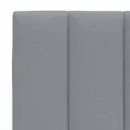 Coussin de tête de lit gris clair 80 cm tissu