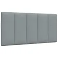 Coussin de tête de lit gris clair 100 cm tissu