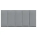 Coussin de tête de lit gris clair 100 cm tissu